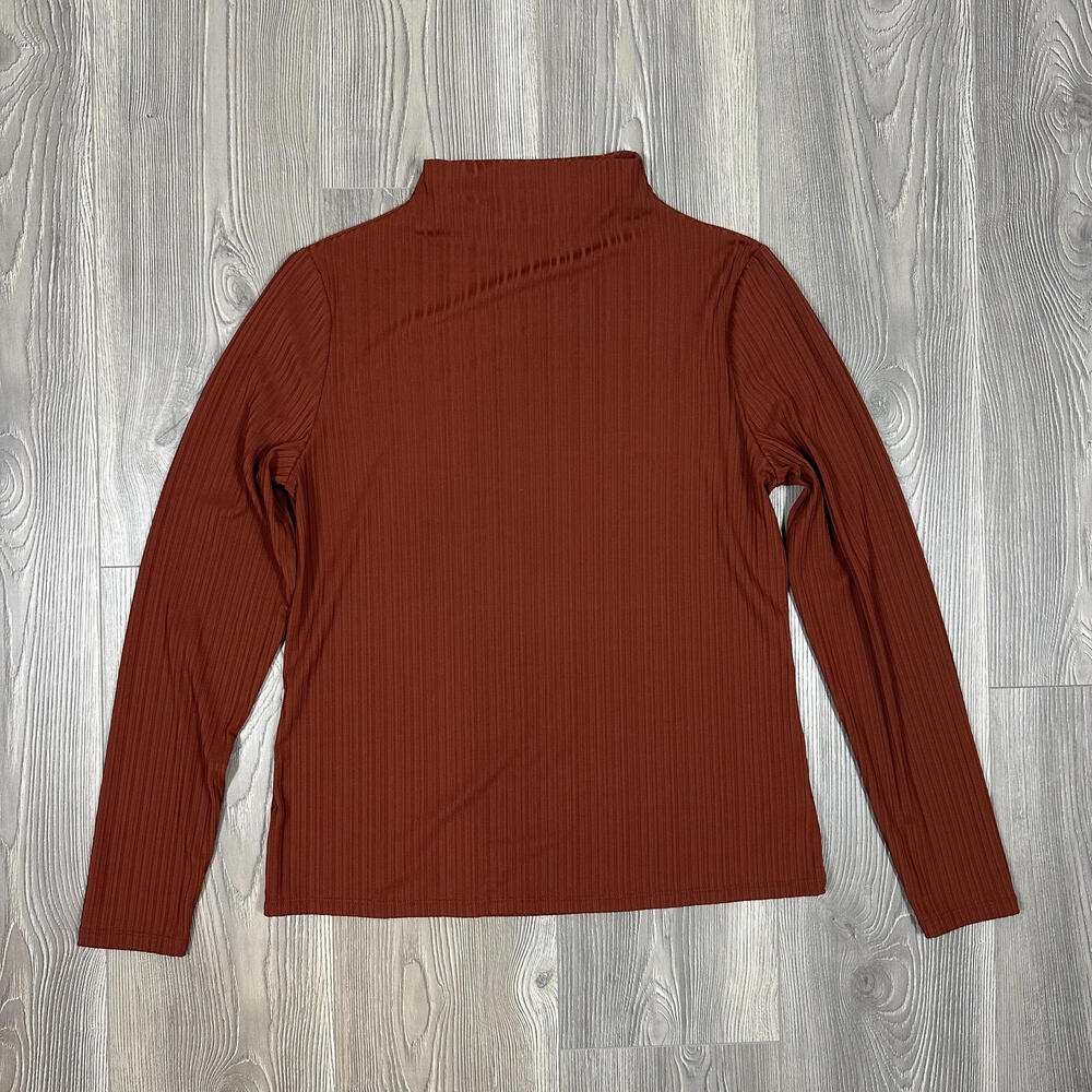 Future Collective x Reese Blutstein‎ Brown Ribbed Long Sleeve Top